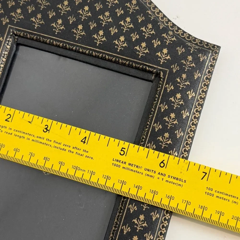 Merci Louis France Black Gilded Paper 4x6 Frame